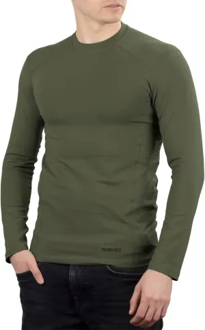 281Z Mens Military Stretch Cotton Long Sleeve T-Shirt - Tactical Hiking Outdoor Undershirt - Punisher Combat Line