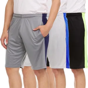 3 Pack Men's Athletic Shorts with Pockets  9-Inch Gym Workout Shorts for Men Basketball Soccer Sports Training Up to 3X