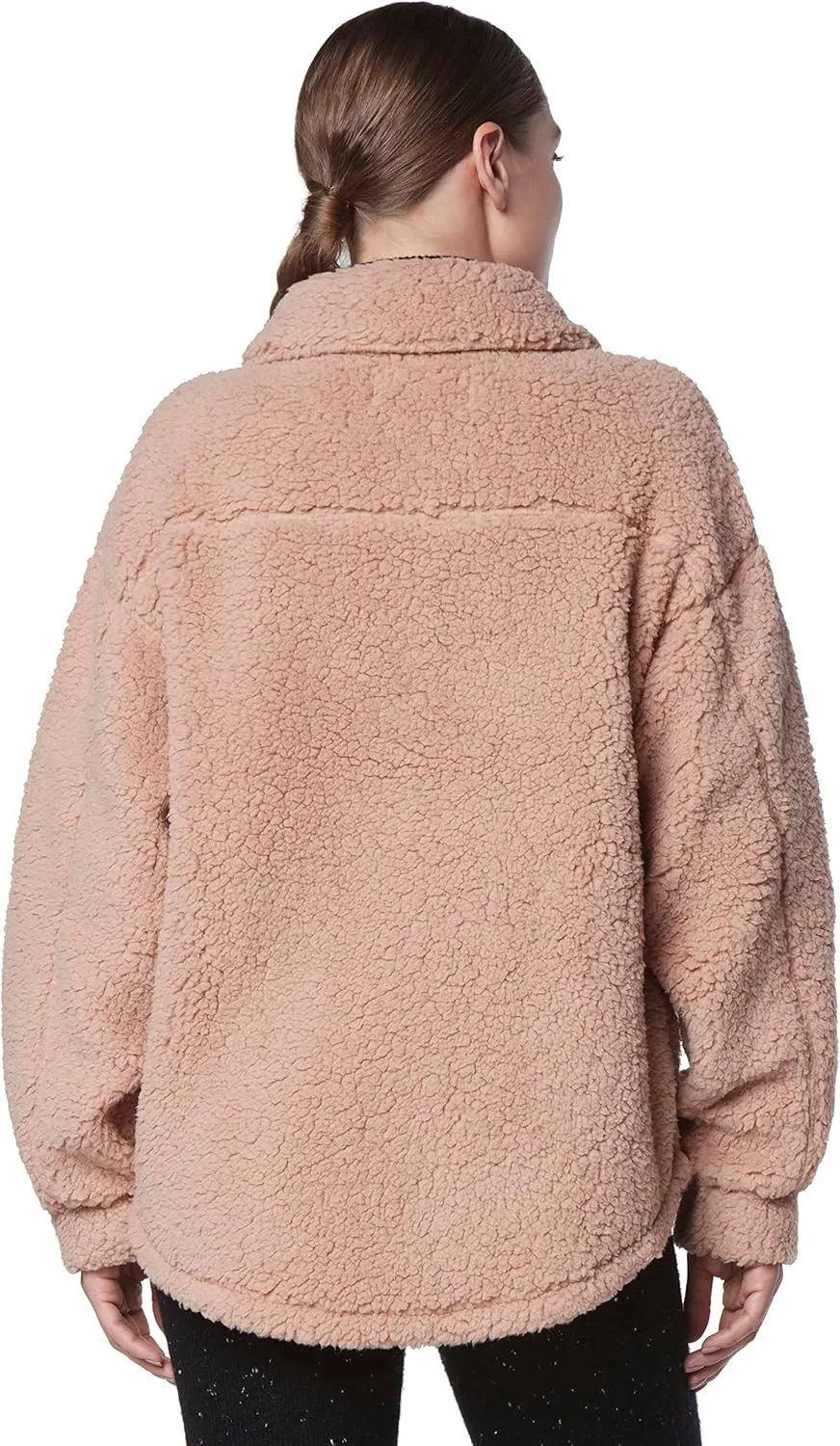 Andrew Marc Women's Teddy Fleece Trucket Cozy Jacket