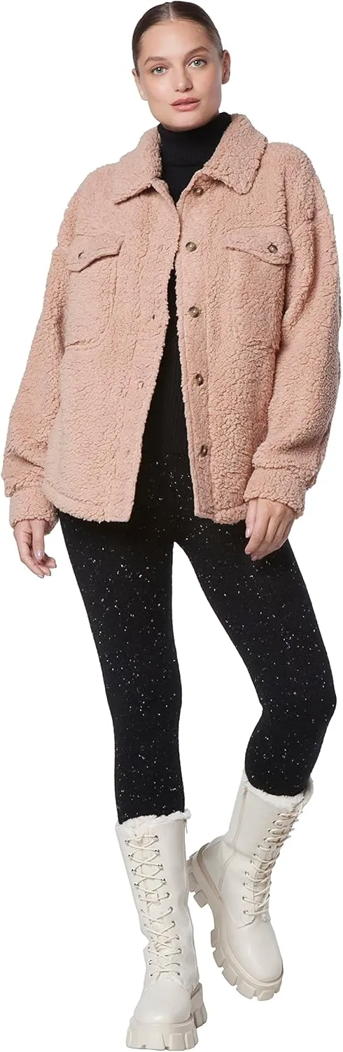 Andrew Marc Women's Teddy Fleece Trucket Cozy Jacket