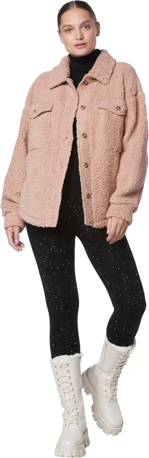 Andrew Marc Women's Teddy Fleece Trucket Cozy Jacket