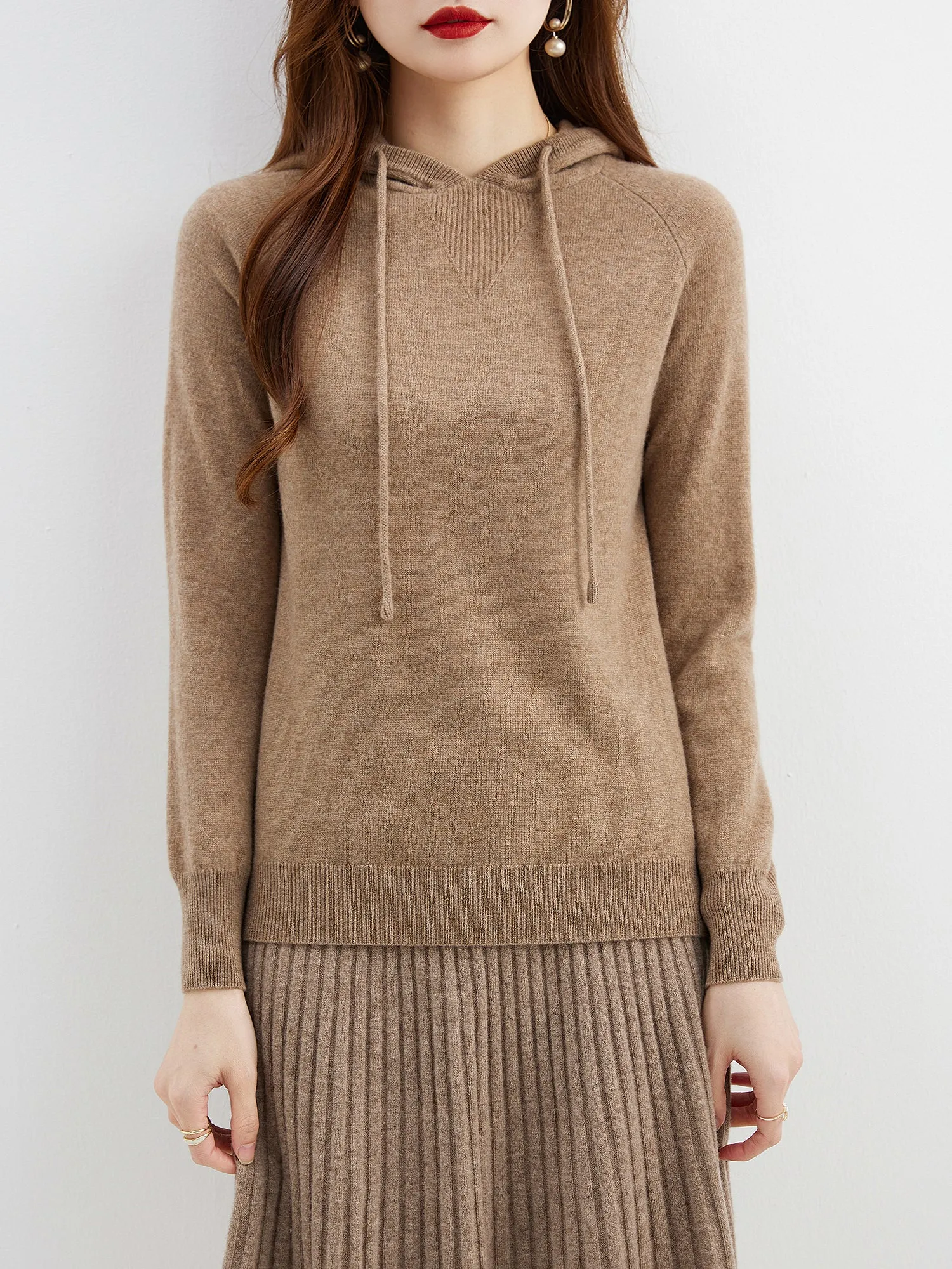 Annie Woman Wool Hoodies Sweatshirt