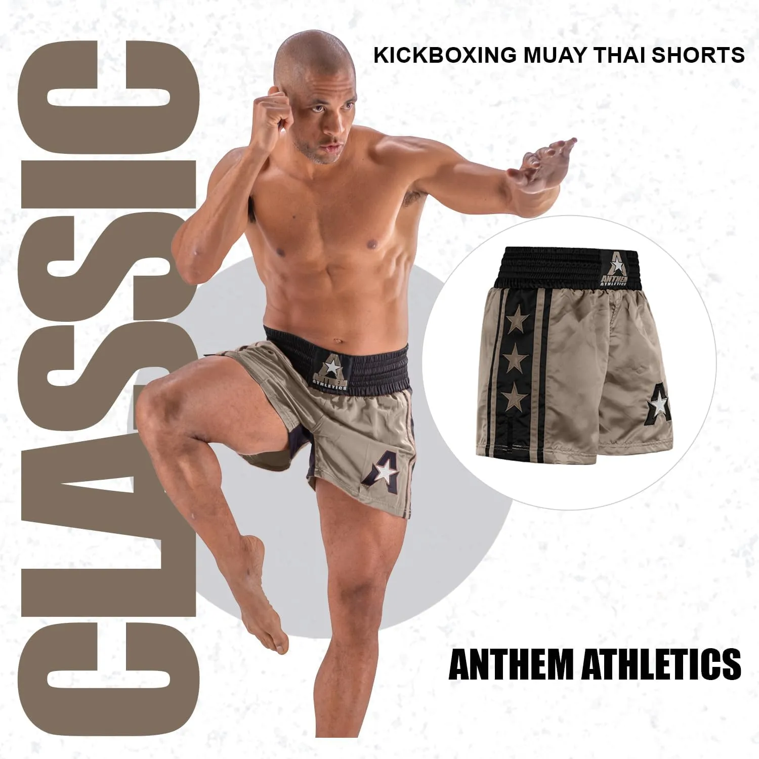 Anthem Athletics Muay Thai Shorts Men, Muay Thai Shorts Women - Kickboxing Short Boxing Trunks 5050 Classic Infinity Resolute