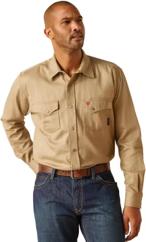 Ariat Men's FR Solid Classic Fit Snap Work Shirt