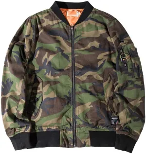 Autumn Winter Vintage Stand Up Collar Men Jacket Cotton Padded Camo1 Male Coat Baseball Camo