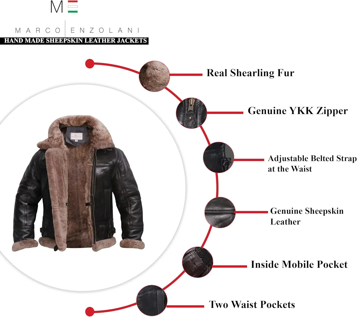 B3 Bomber Jacket Aviator Real Shearling B3 Bomber Jacket Winter