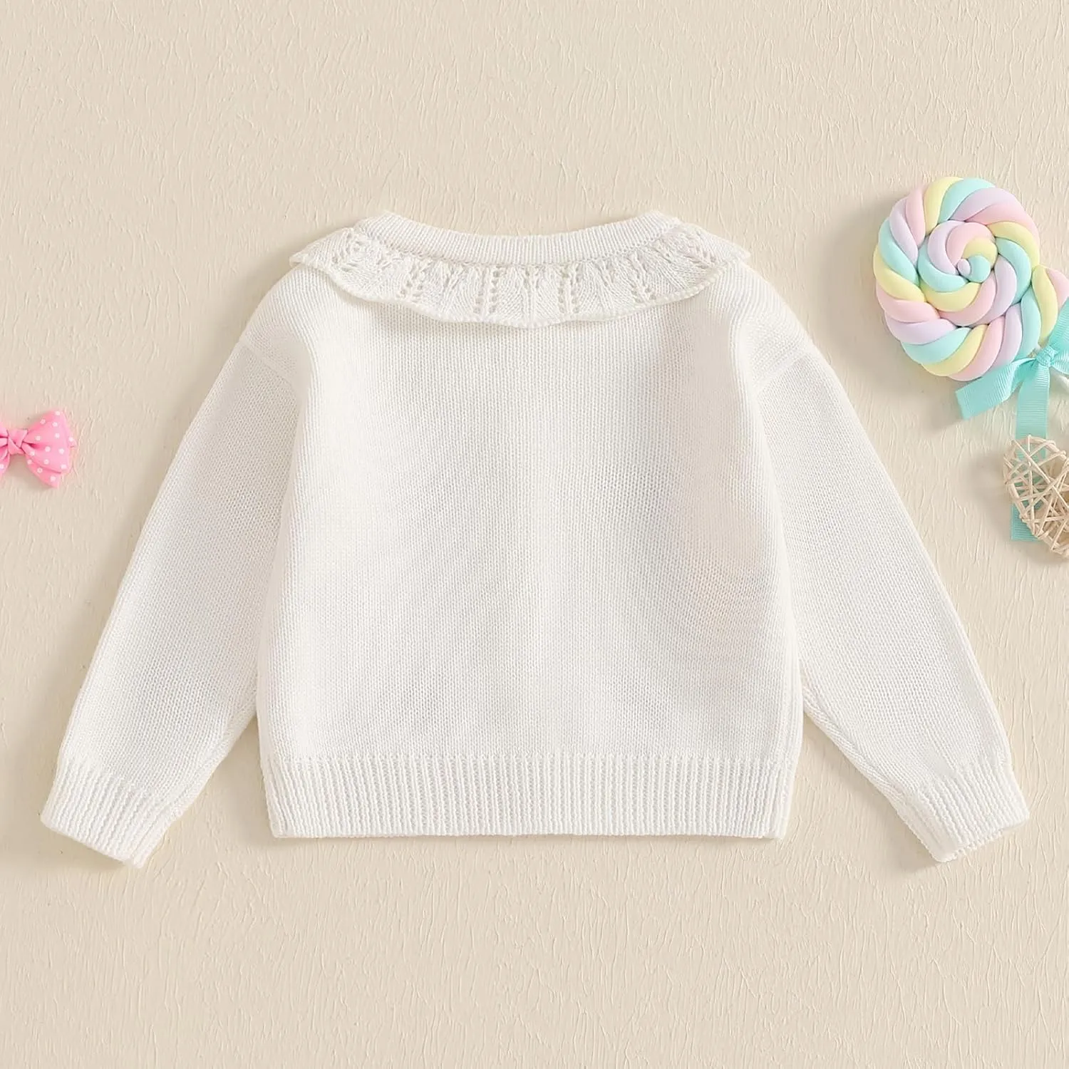 Baby Girl Boy Button Down Hooded Cardigan Winter Warm Sweater Long Sleeve Jumpers Coats Knitted Hoodies Clothes