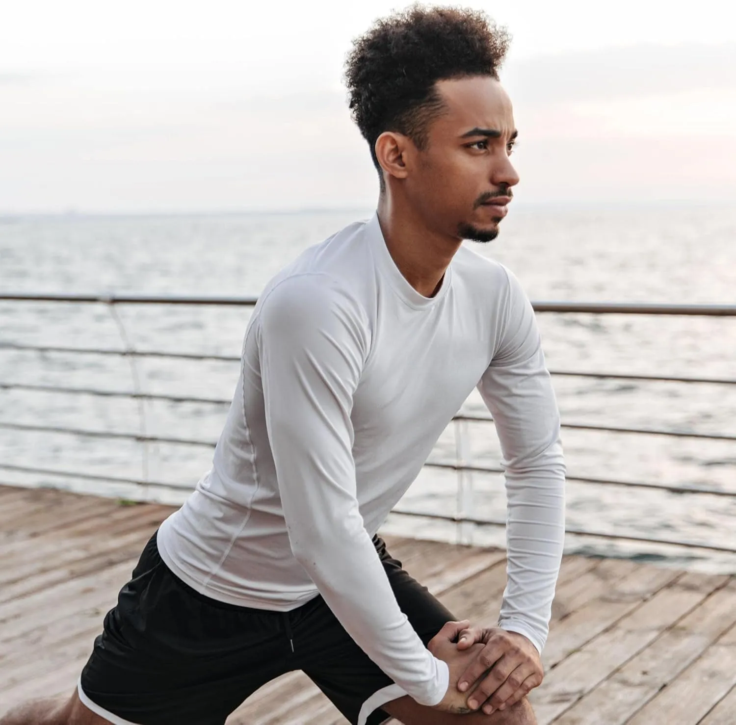 BALENNZ Long Sleeve Tee Shirts for Men - Moisture Wicking Quick Dry Long Sleeve Shirts UV Sun Protection T-Shirts for Running