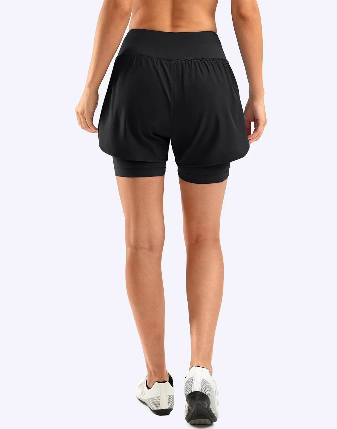 Bikewa Women's Mountain Bike Shorts 4D Padded Cycling Riding Biking Bicycle Biker Cycle Shorts for Women Zipper Pockets
