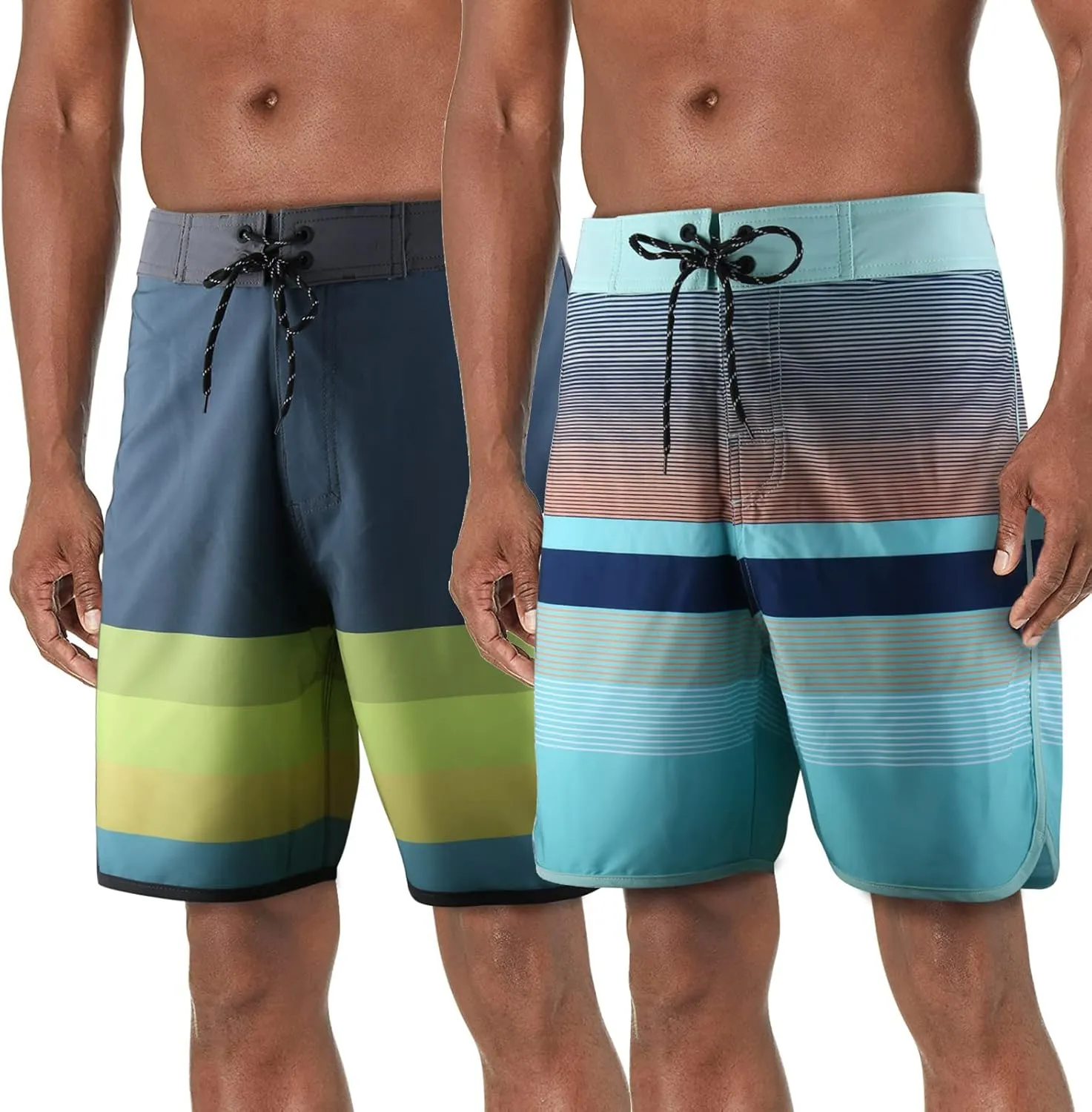 BOOMCOOL Mens Swim Trunks 2 Pcaks Swim Shorts Boardshorts Beach Shorts with Funny Swimwear Bathing Suits for Men