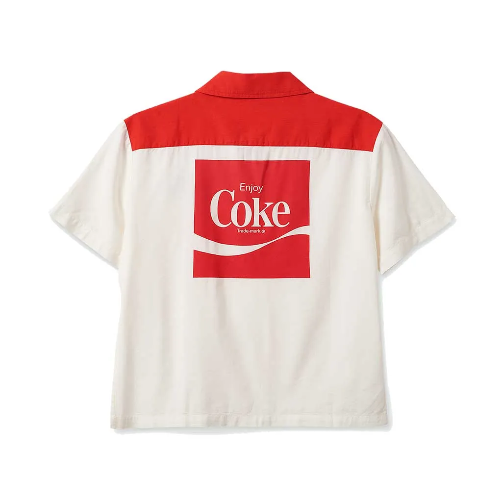 Brixton x Coca-Cola Women's Bunker Block S/S Woven - Coke Red