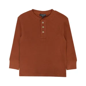 Burnt Orange Thermal Henley