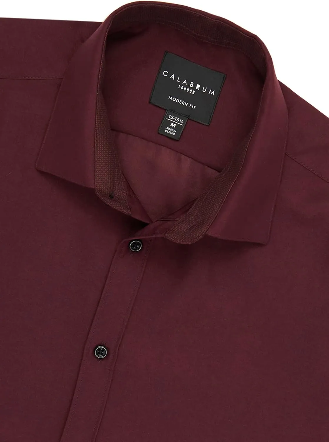 Calabrum Mens Long Sleeve Wrinkle Free Performance Dress Shirt