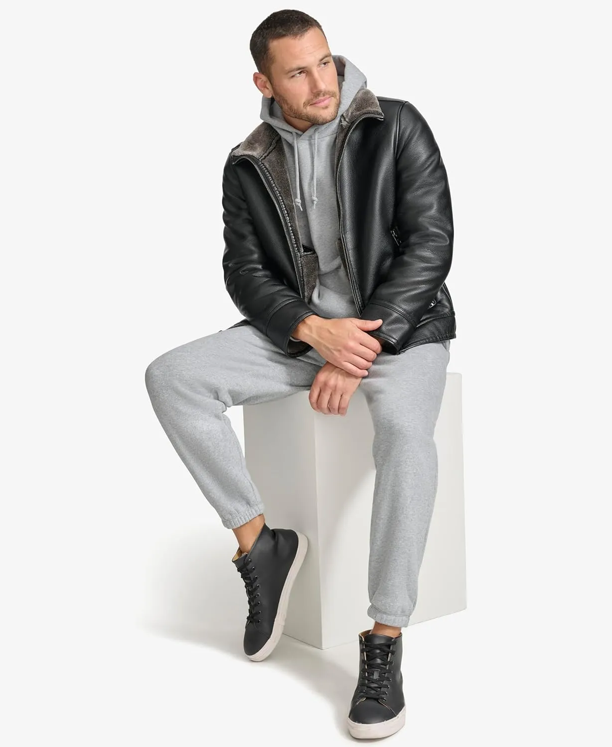 Calvin Klein Men's Everyday Essential Faux Fur Lining Jacket