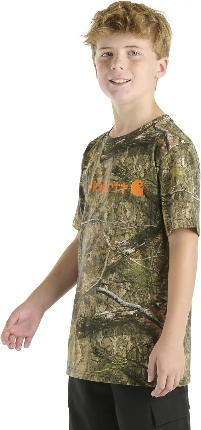 Carhartt Boys' Knit Short Sleeve Crewneck Logo T-Shirt