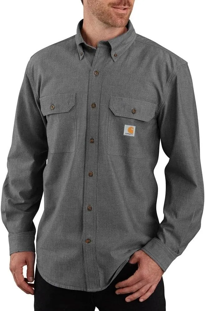 Carhartt Men's Loose Fit Midweight Chambray Long-Sleeve Shirt