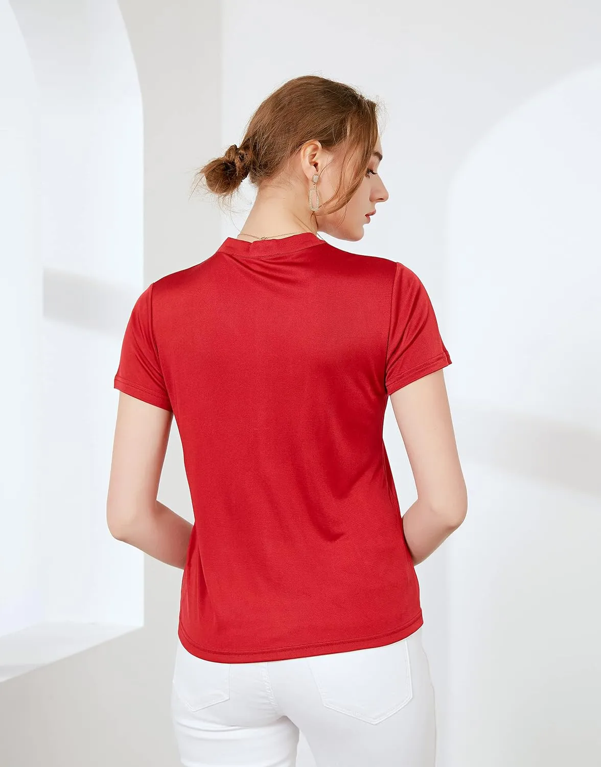 CLC Women's Mulberry Silk T-Shirt Short Sleeve Tank