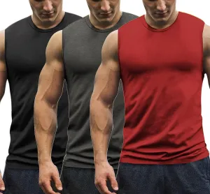 COOFANDY Men's 3 Pack Workout Tank Tops Gym Muscle Tee Bodybuilding Fitness Sleeveless T Shirts