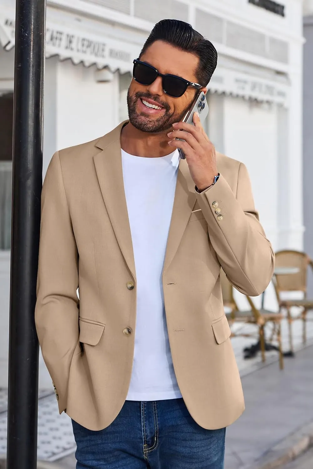 COOFANDY Men's Blazer Business Suit Jacket Slim Fit Two Button Casual Sport Coats