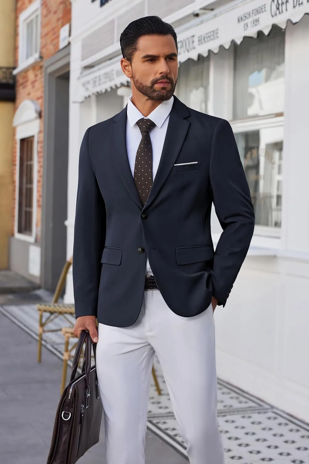 COOFANDY Men's Blazer Business Suit Jacket Slim Fit Two Button Casual Sport Coats
