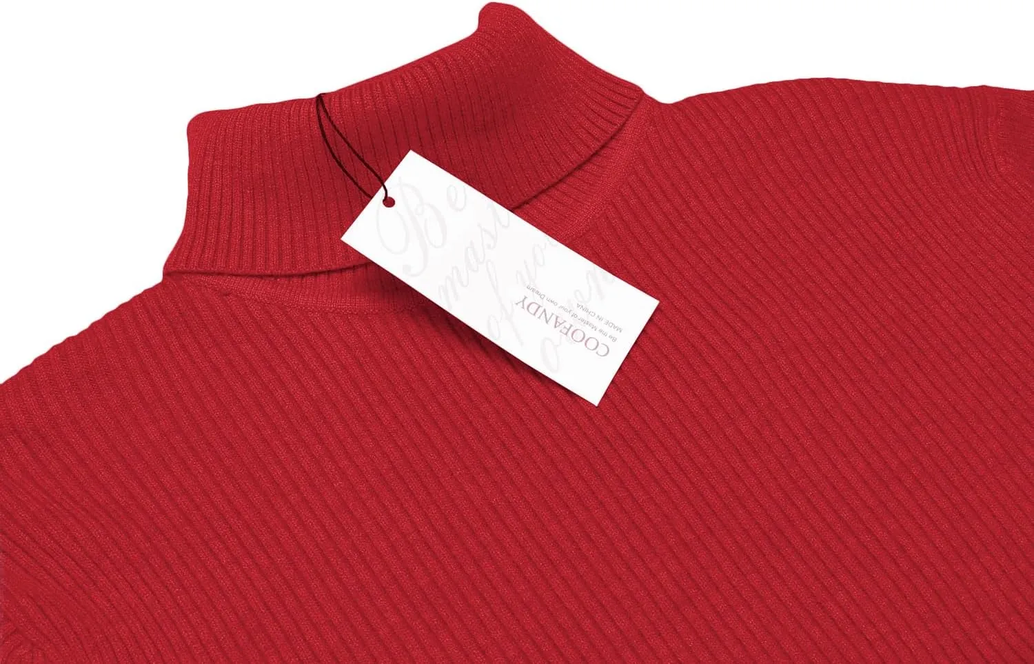 COOFANDY Mens Ribbed Slim Fit Knitted Pullover Casual Turtleneck Sweater