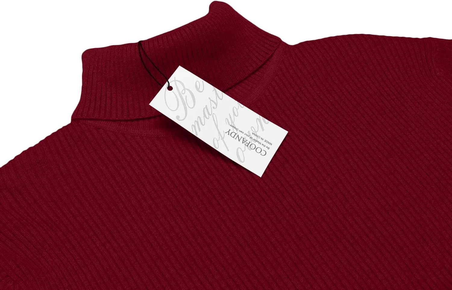 COOFANDY Mens Ribbed Slim Fit Knitted Pullover Casual Turtleneck Sweater