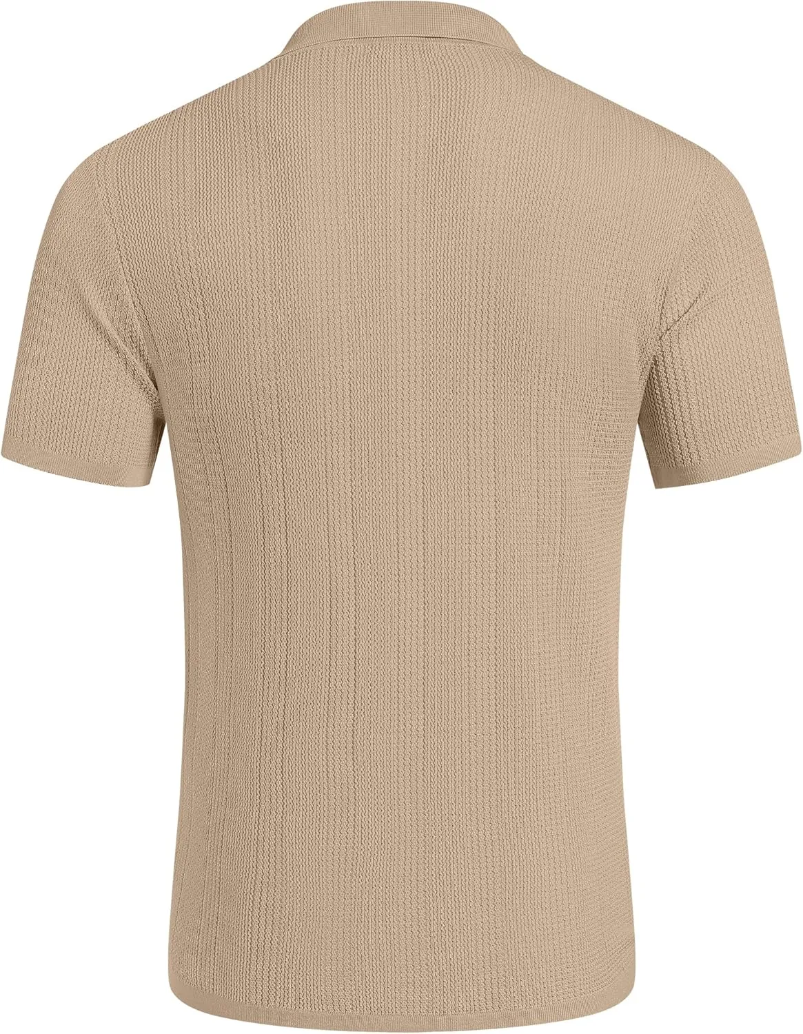 COOFANDY Men's Short Sleeve Knit Shirts Casual Button Down Polo Shirt Fashion Summer Beach Tops