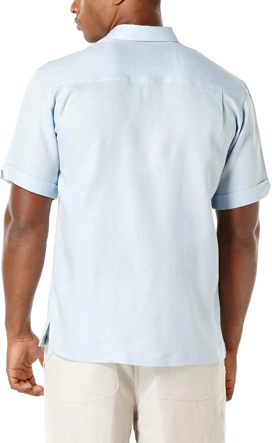 Cubavera Men's Chest Pocket Solid Short Sleeve Woven Shirt