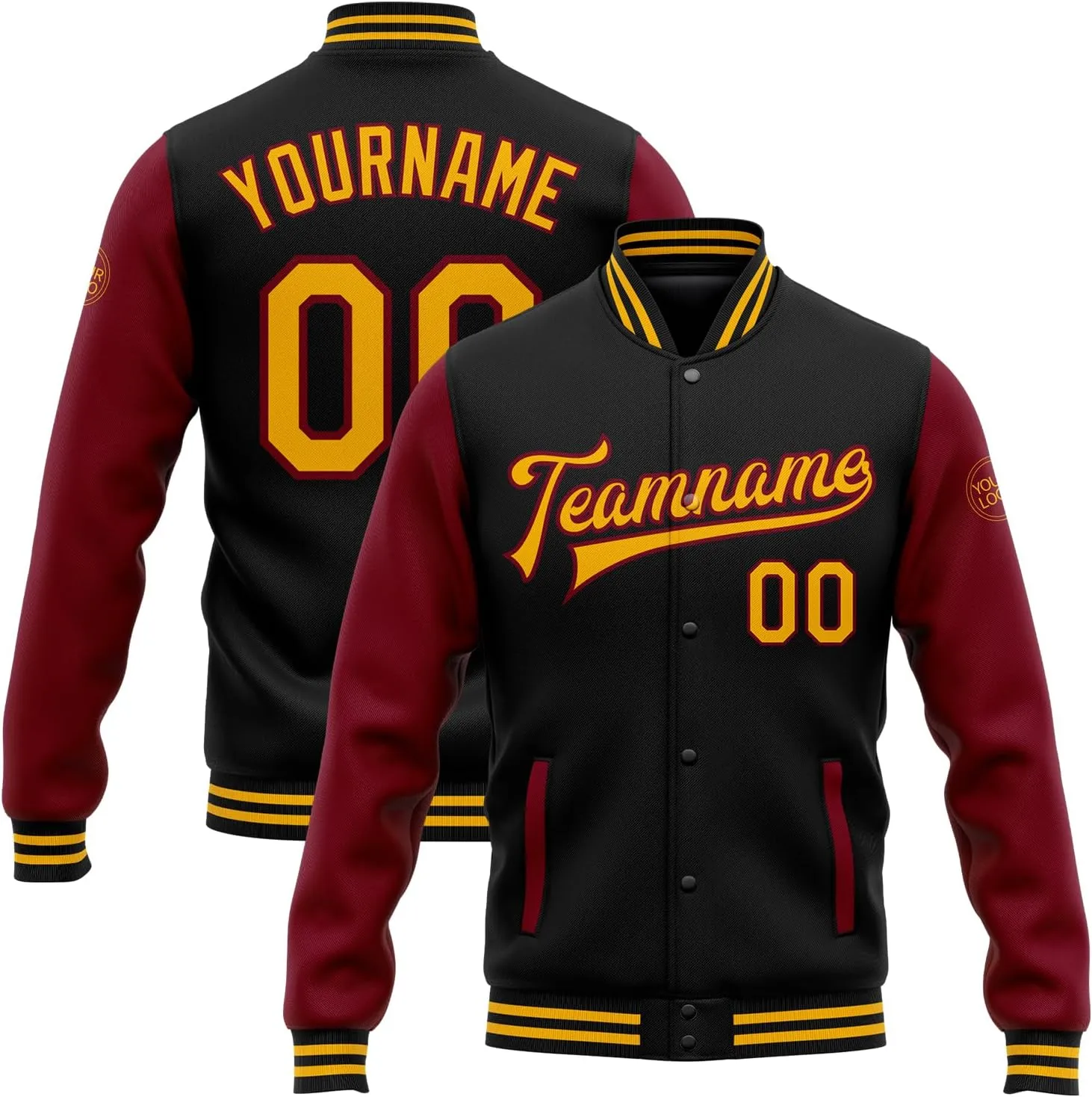 Custom Men Varsity Leather Sleeve Jacket Personalized Baseball Letterman Jackets Unisex Coats Stitched Name Number