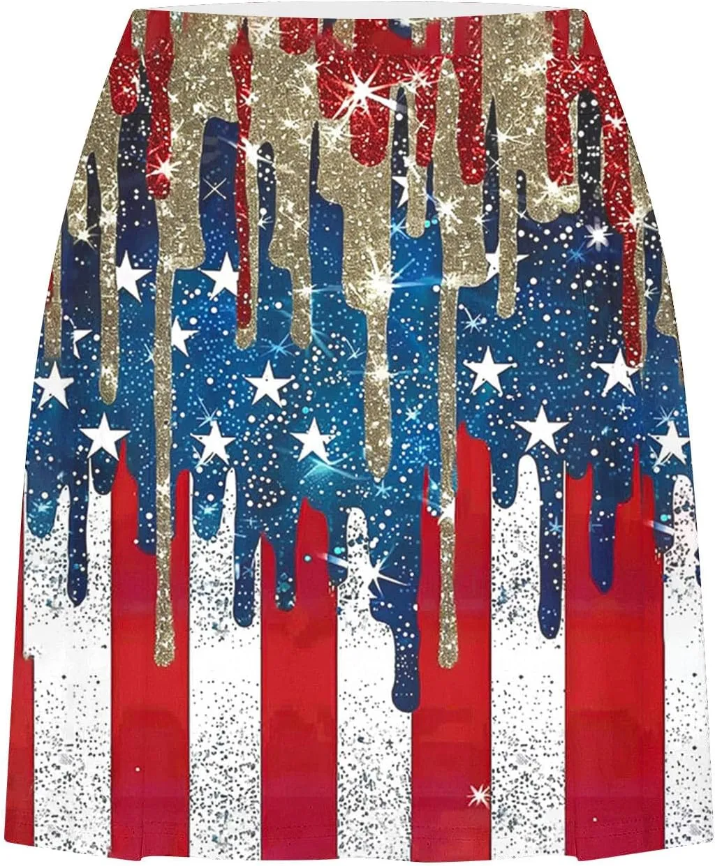 DDAPJ pyju Athletic Skorts for Women American Flag Print Patriotic Shorts High Waisted Golf Tennis Skirts 4th of July 2025