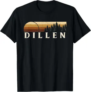Dillen, NY Vintage Evergreen Sunset Eighties Retro T-Shirt