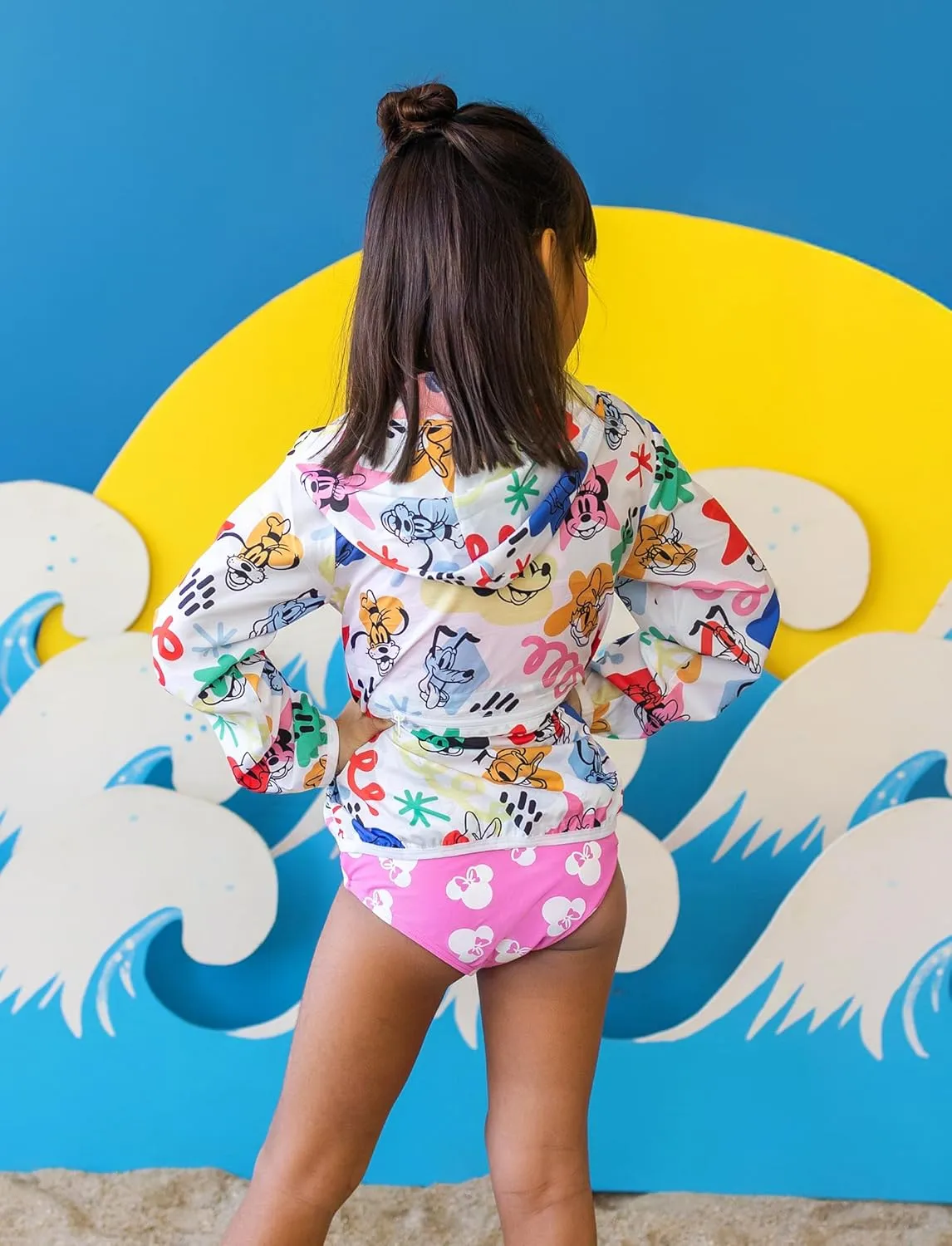Disney Minnie Mouse Mickey Mouse Stitch Kids Varsity Bomber Jacket Lightweight Button-up Sweatshirt Toddler-Big Kids