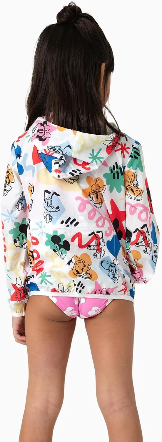 Disney Minnie Mouse Mickey Mouse Stitch Kids Varsity Bomber Jacket Lightweight Button-up Sweatshirt Toddler-Big Kids