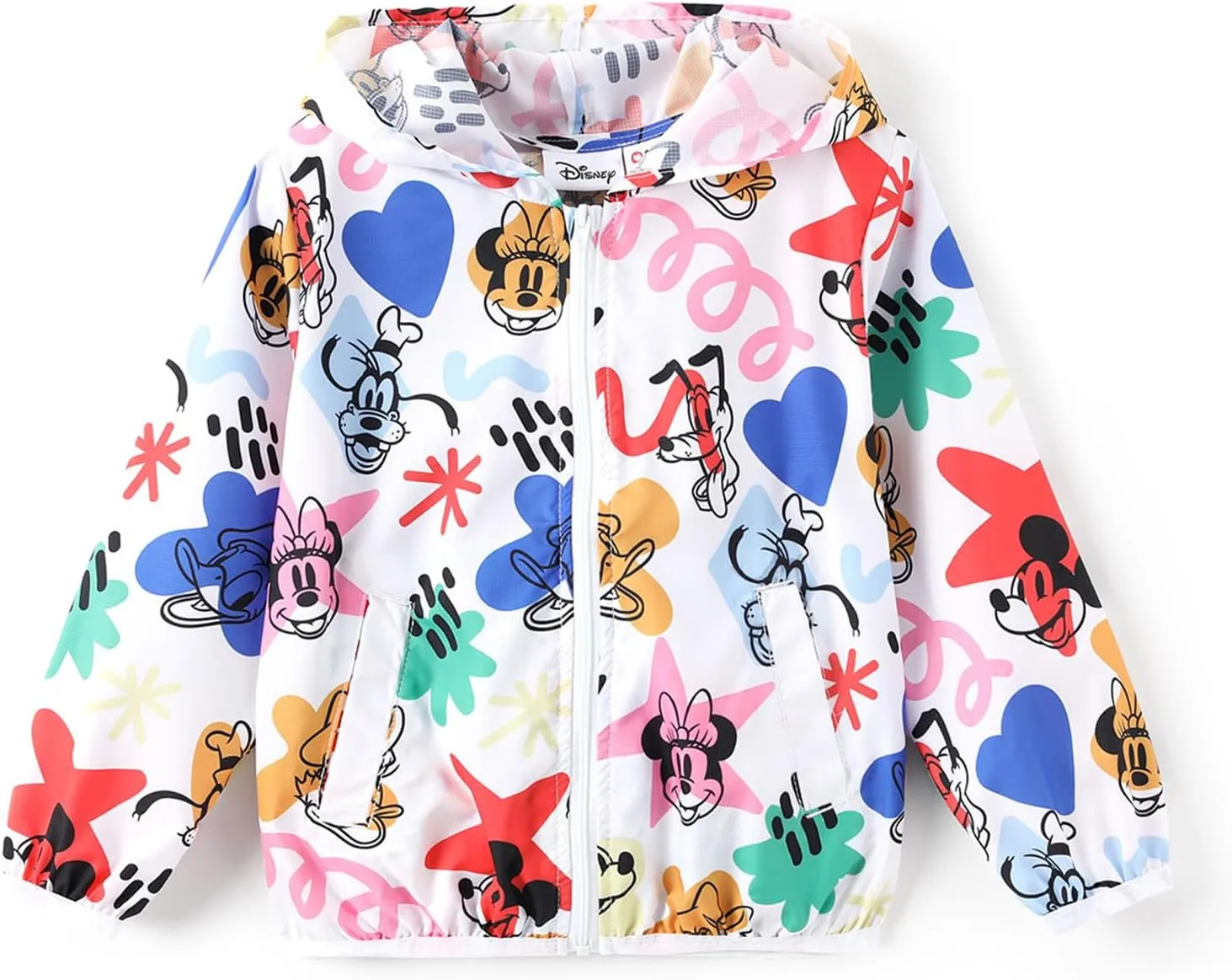 Disney Minnie Mouse Mickey Mouse Stitch Kids Varsity Bomber Jacket Lightweight Button-up Sweatshirt Toddler-Big Kids
