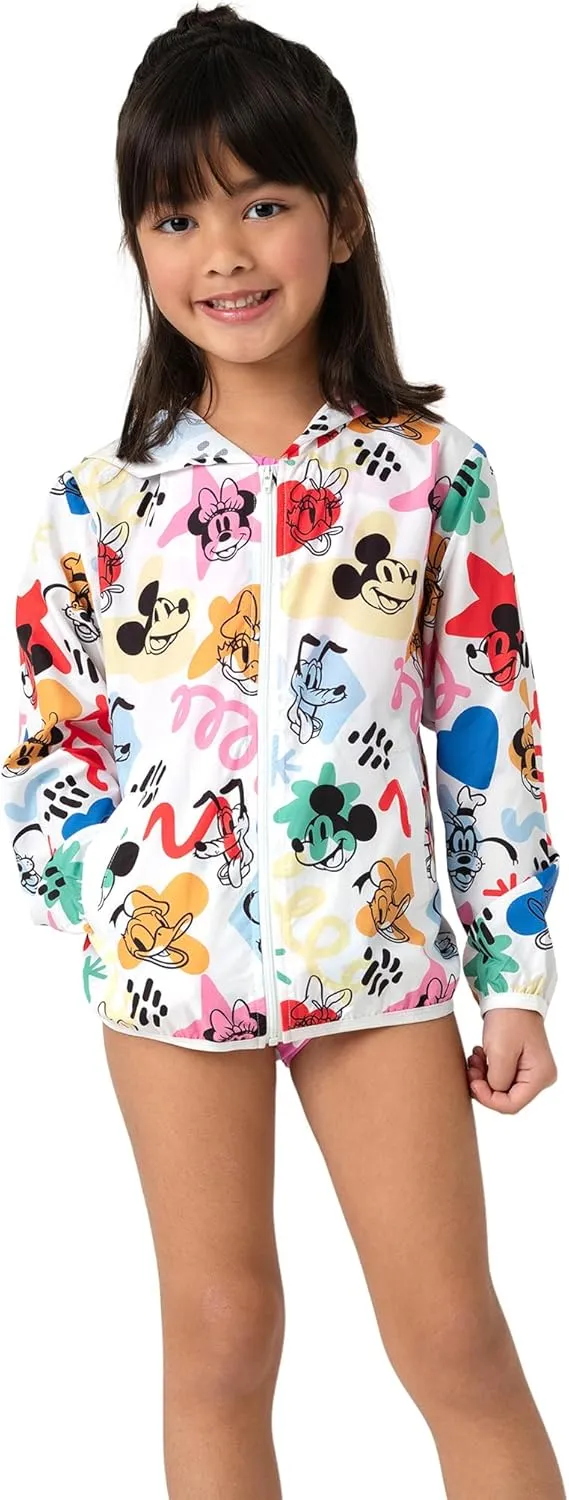 Disney Minnie Mouse Mickey Mouse Stitch Kids Varsity Bomber Jacket Lightweight Button-up Sweatshirt Toddler-Big Kids