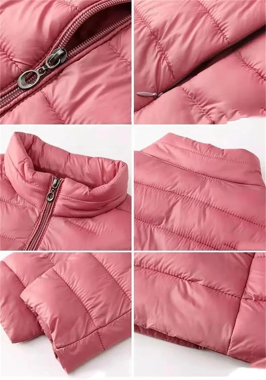 Down Jacket Women's Short Autumn Winter Parkas Stand-UP Collar Hooded Warm Cotton Padded Coat