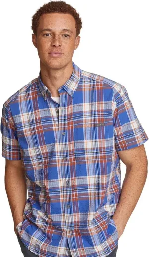 Eddie Bauer Men's Pack It Short Sleeve Seersucker Shirt