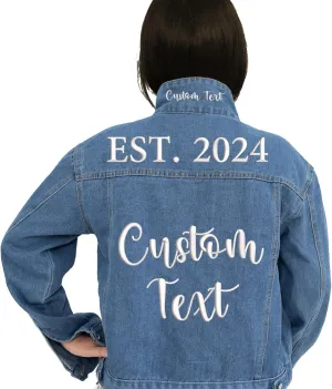 Embroidered Denim Jacket - Custom Design Your Own for Him or Her, Christmas