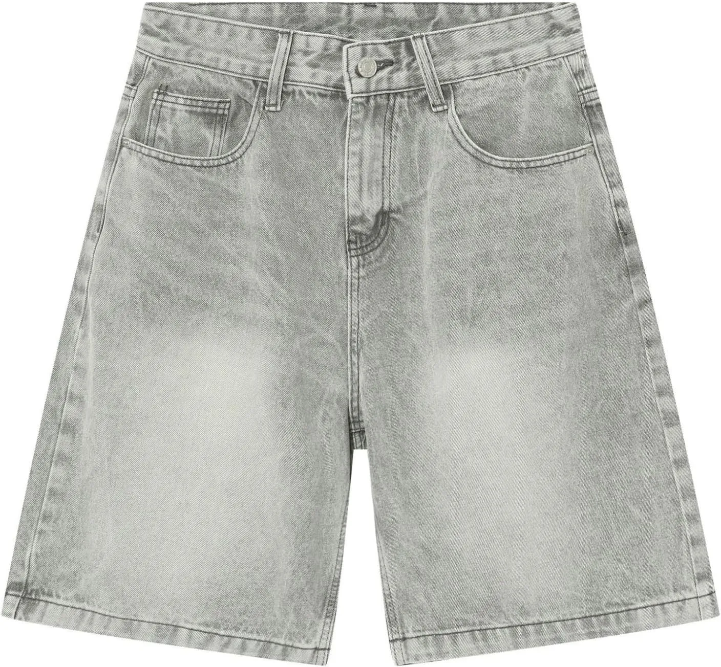 EMMIOL Mens Baggy Jean Shorts Loose Fit Denim Shorts Men Summer Casual Jorts Y2k Hip Hop Short Jeans Streetwear Clothes