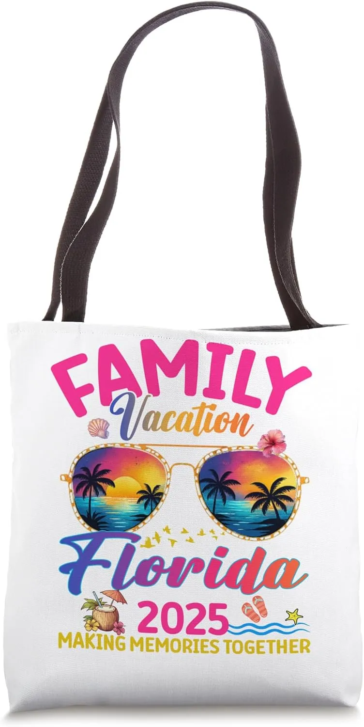 Family Vacation Florida 2025 Family Matching Summer Trip Tote Bag