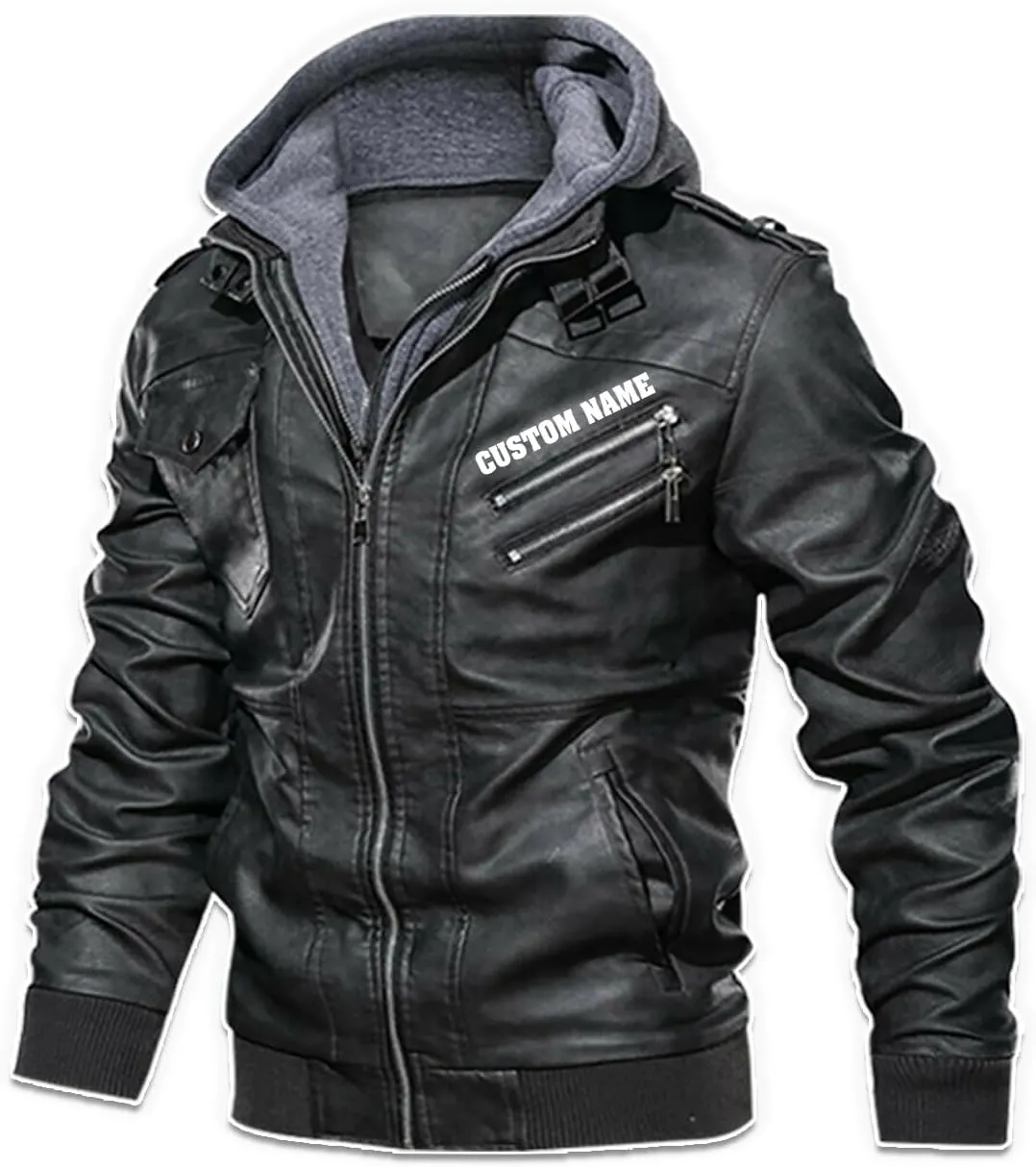 Fenrir Wolf Viking Norse Norsemen Odins Wolf on Men Personalized Men PU Leather Vest Jacket Coat Motorcycle