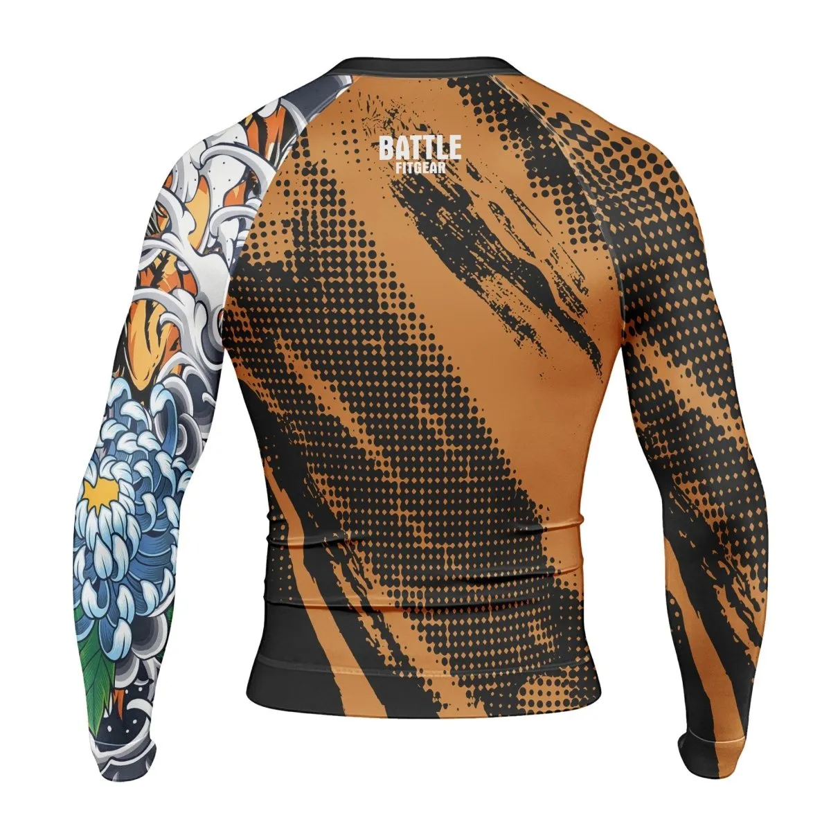 Flower Tiger Long Sleeve Rash Guard