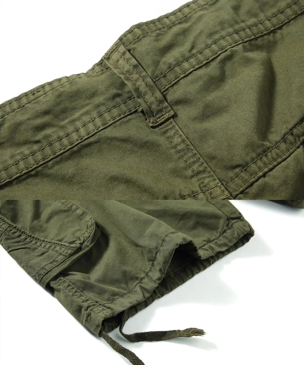 FOURSTEEDS Womens Casual Loose Fit Multi-Pocket Camouflage Twill Bermuda Cargo Shorts with Belt