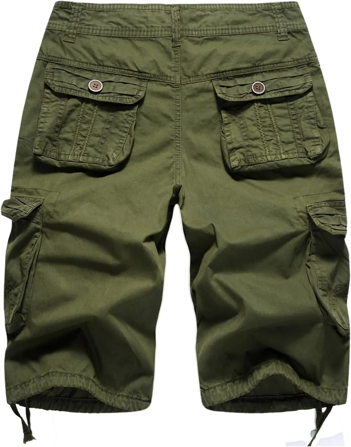 FOURSTEEDS Womens Casual Loose Fit Multi-Pocket Camouflage Twill Bermuda Cargo Shorts with Belt
