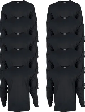 Gildan Unisex Adult Ultra Cotton Long Sleeve T-Shirt, Style G2400, Multipack