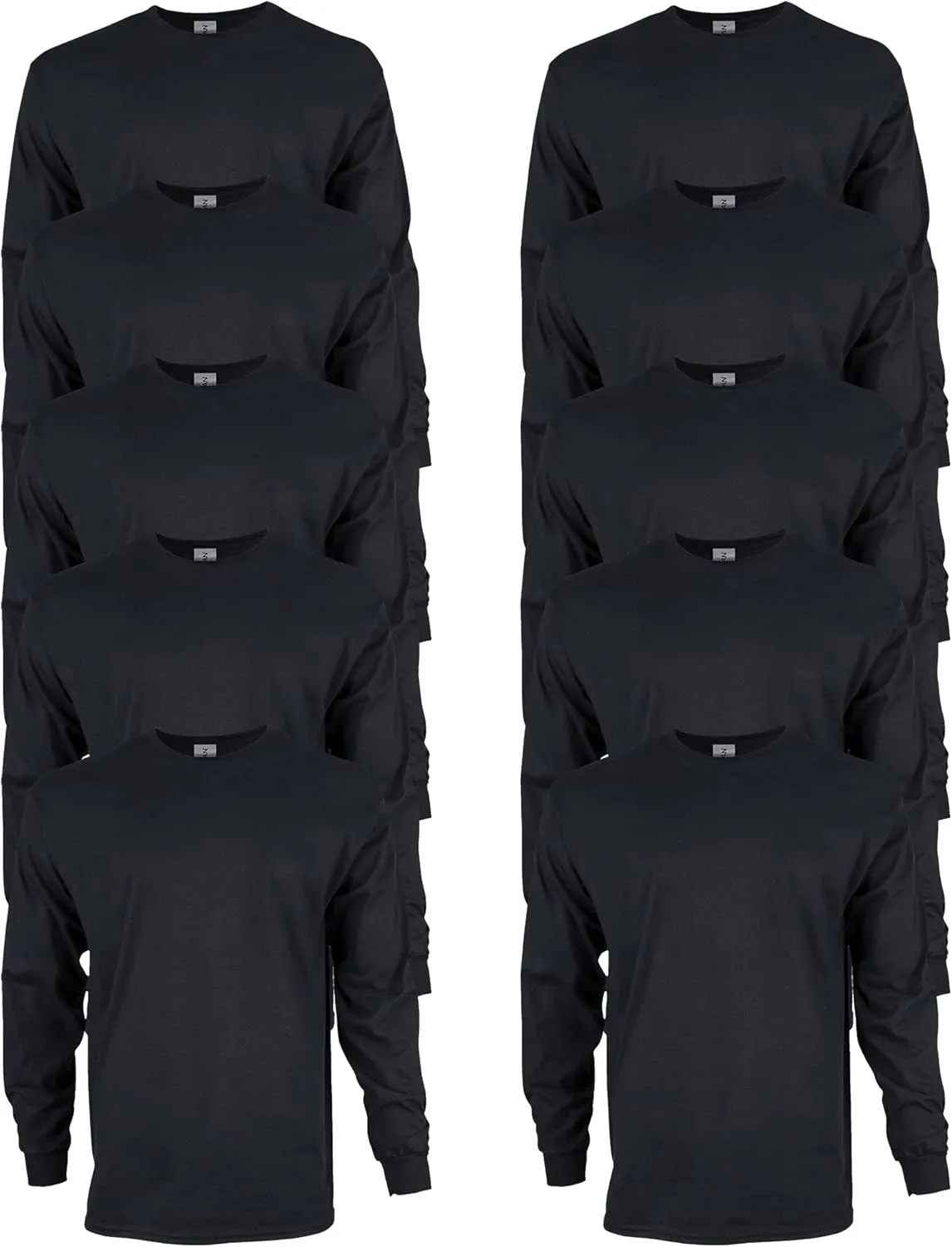 Gildan Unisex Adult Ultra Cotton Long Sleeve T-Shirt, Style G2400, Multipack