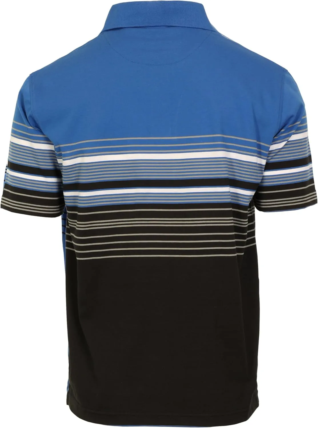 Gioberti Mens Striped Polo Shirt with Pocket - Yarn Dye