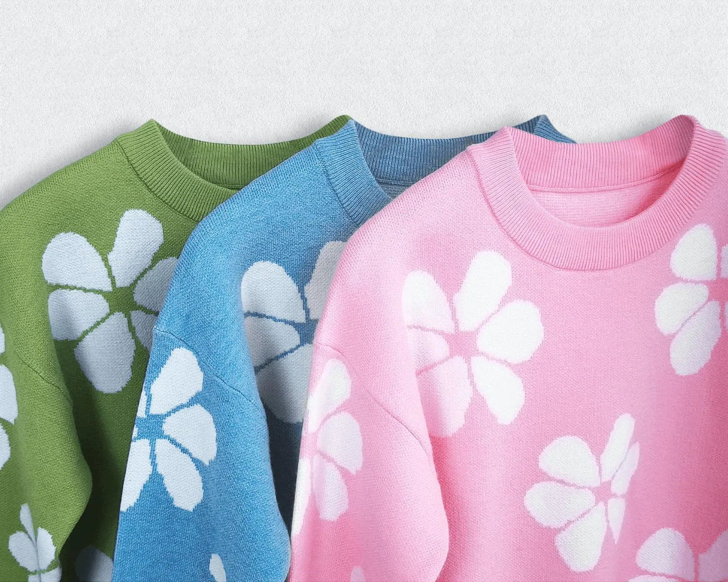 Girls Fall Sweaters Pattern Casual Crewneck Long Sleeve Knit Pullover Tops for Kids Size 5-14 Years
