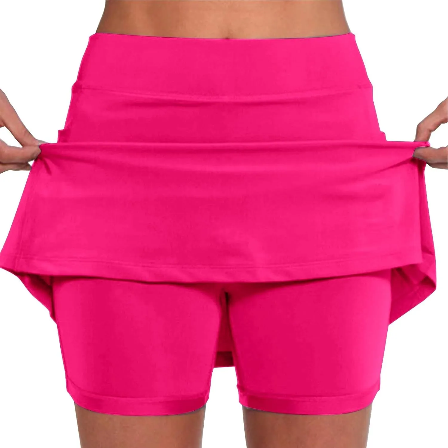GOKKILRW 2 Pack Womens Mini Skirt 2024 Summer Trendy Tennis Athletic Inner Shorts Pockets Workout Golf Bodycon Casual Skorts