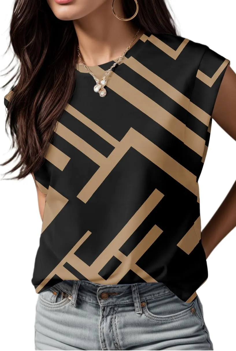 GRECERELLE Women 2025 Cap Sleeve Tops Summer Casual Tee Shirt Loose Crew Neck Basic Tank Trendy Work Vacation Outfits (S-2XL)